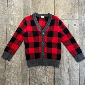 Gap Toddler Boy Buffalo Check Button Down Sweater